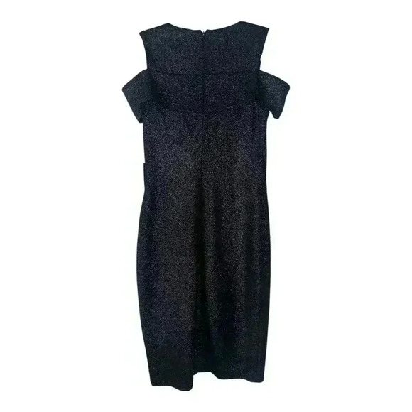 Tommy Hilfiger Black Cold Shoulder Sheath Dress, Size 6 - Picture 3 of 7